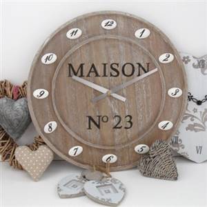 Maison natural wooden clock