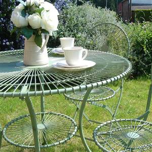 Green garden table 100cm