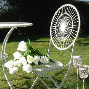 Cream garden chair x 2