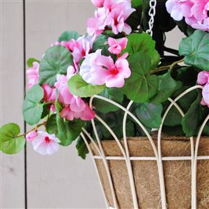 Large cream hanging basket