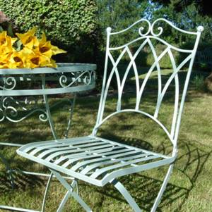 French grey garden bistro set