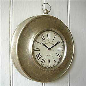 Antique-silver wall clock