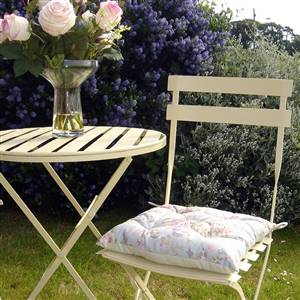 Cream metal garden bistro set