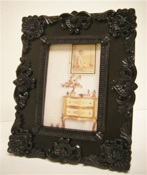Black baroque frame SECONDS