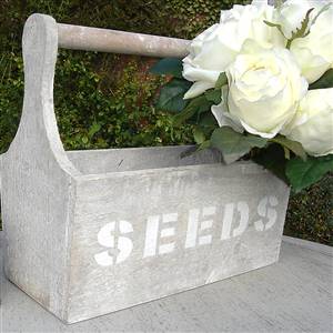 SEEDS grey wash trug