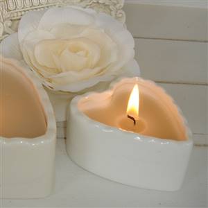 Small heart candle