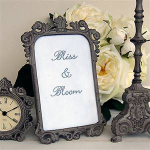 Taupe rectangular photo frame