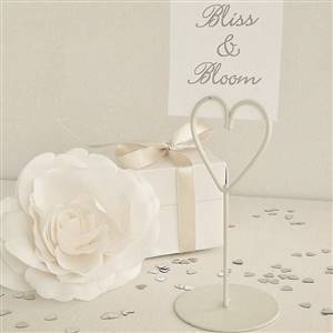 6 wire heart name card holders