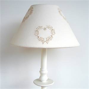 Hearts linen lampshade 31cm