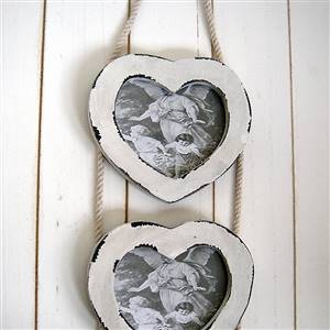 Triple large heart hanging frames