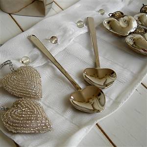 Set of 6 heart spoons