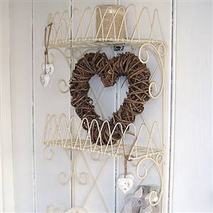 Cream wire shelf rack
