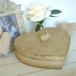 Heart wooden box SECONDS