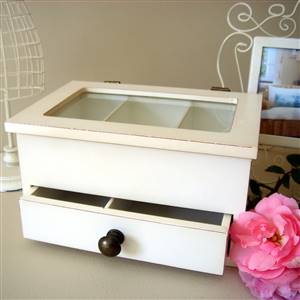 Jewellery box with drawer