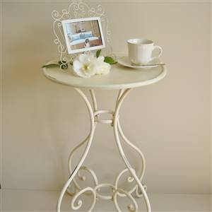 Cream metal table