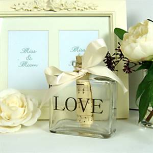 LOVE glass bottle