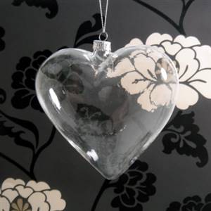 Large clear hanging heart