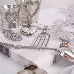 Cutlery paper serviettes