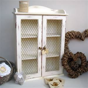 Antique style mesh cupboard