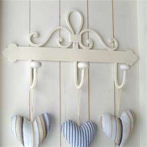 White scroll triple hook