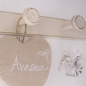 Antique cream peg hook