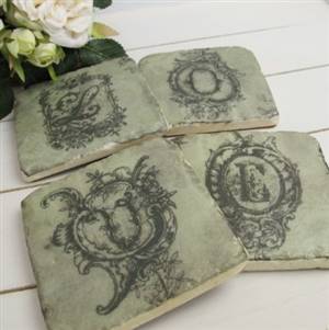 Set of 4 love tile coasters