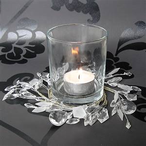 Crystal candle ring