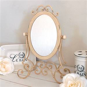 Vanity mirror on stand