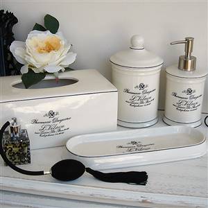 French script 4pce vanity set