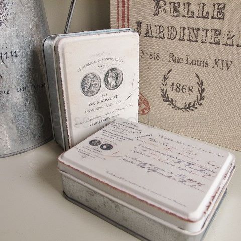 french script tins decorative discontinued code very style