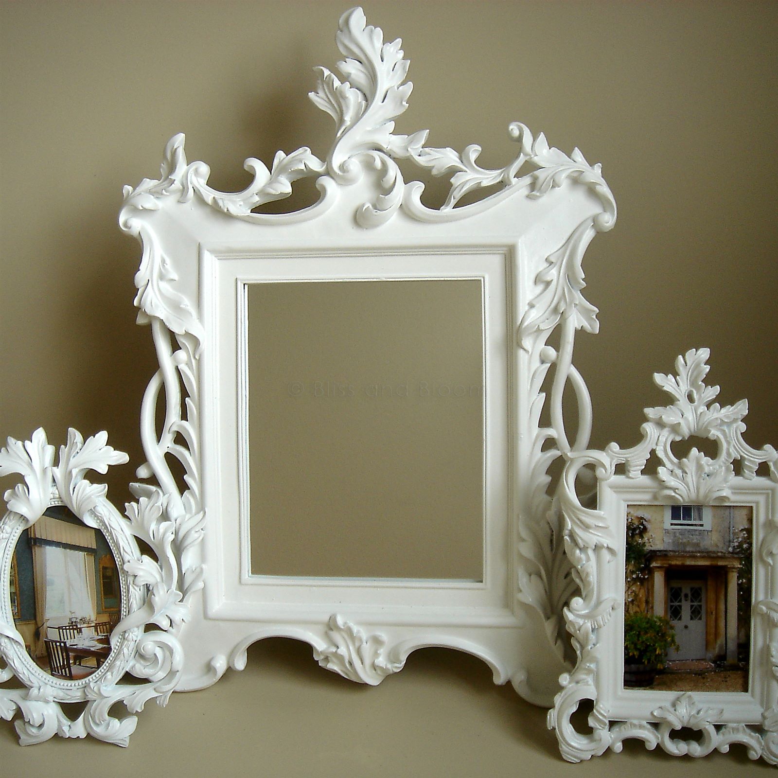 White Baroque Mirror Seconds Bliss, White Baroque Mirror Uk