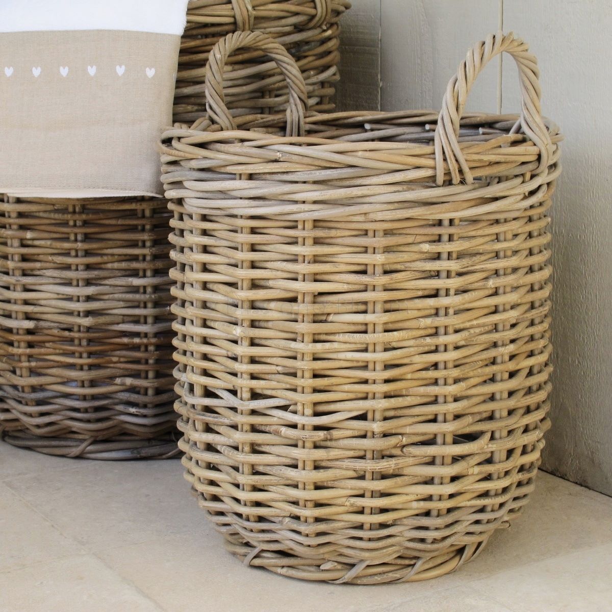 Willow rattan bin basket | Bliss and Bloom Ltd